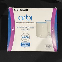 NETGEAR Orbi Mini Mesh WiFi System (RBK22) – Tri-Band, 4,000 sq. ft. Coverage