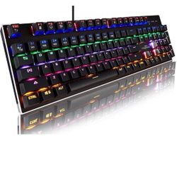 Keyboard-Backlit Wired Gaming Keyboard-104 Keys with Preset and Customizable Lighting Effects for PC and Mac Gamers-Pro Gamers(new)