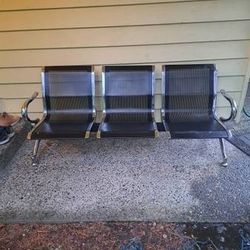 Metal 3 Seat Waiting Room Chair Bench