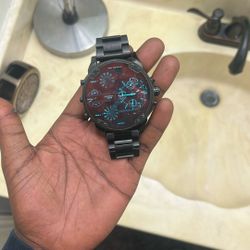 Men's Mr. Daddy 2.0 Black Stainless Steel Bracelet Watch