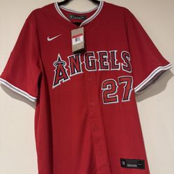 Nike Angels Mike Trout Baseball Jersey Size Large Men New 