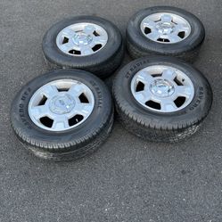 4 - 255/65r17 6x135 6x5.31 Stock Ford F-150 Expedition Wheels Rims Good Treads Tires !
