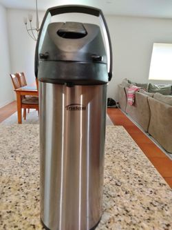 Trudeau Thermos with Pump Stainless Steel