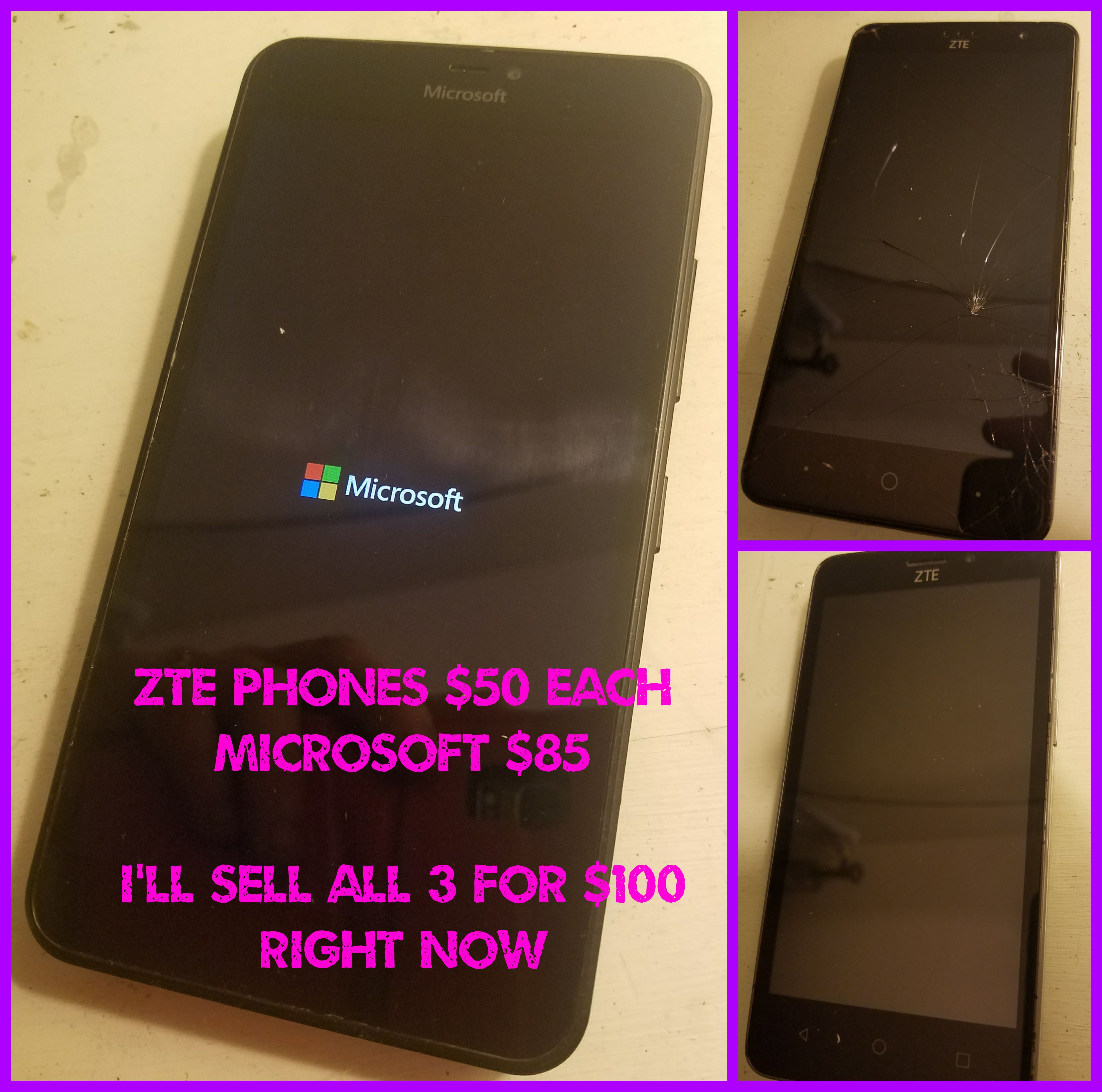 3 Smart Phones for $125