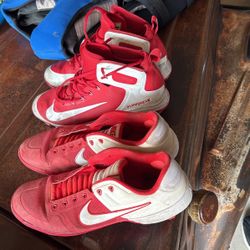 Two Pairs Nike Cleats Size 12