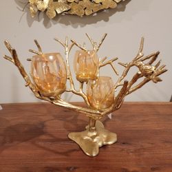 Beautiful Brand New Gold Candle Holders