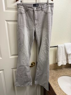 Flare gray jean pants size 14
