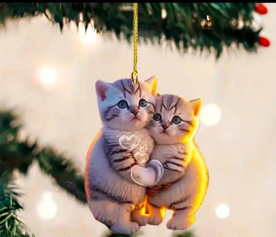 Cat Couple Charm Pendant