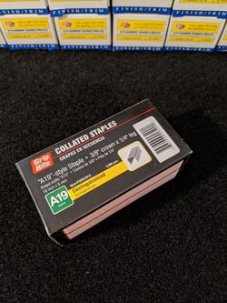 BNIB Grip Rite A19 3/8" Crown 1/4" Long Tacker Hammer Staples