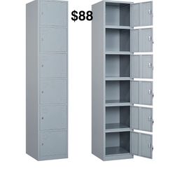 😀 Yizosh Metal Locker with 5 Doors, Tall Steel Storage Lockers for Employees - 71" Locker Storage Cabinets for School, Gym, Home, Office, Garage 