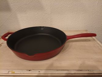 Tramontina Red Enameled, 12" Cast-Iron Pan