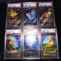 Pokemon SWSH Black Star Promo Collection Flareon Vaporeon Jolteon #179-184 PSA 9
