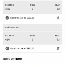 2 Kanye West Tickets 4/3 SOFI