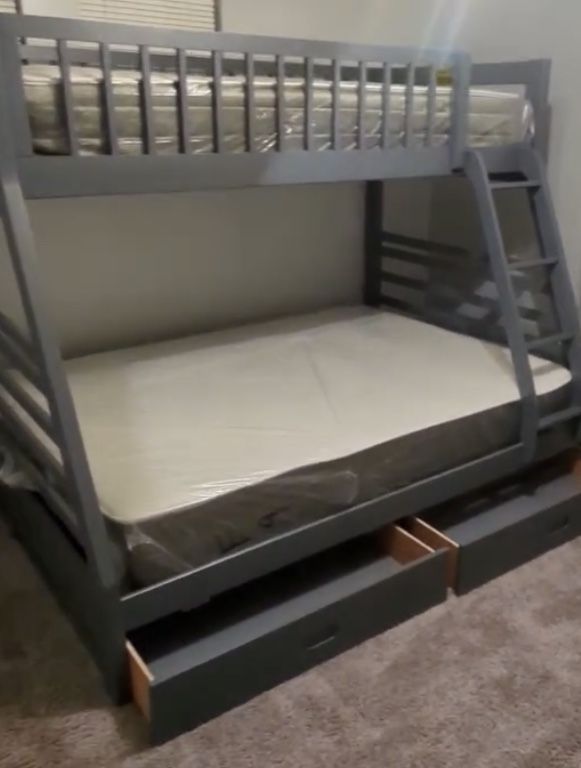 Brand New Bunk Bed And Queen Serta Mattress - Delivery Available