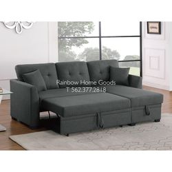 Reversible L-Shaped Pull-out Sleeper Sofa Bed Couch