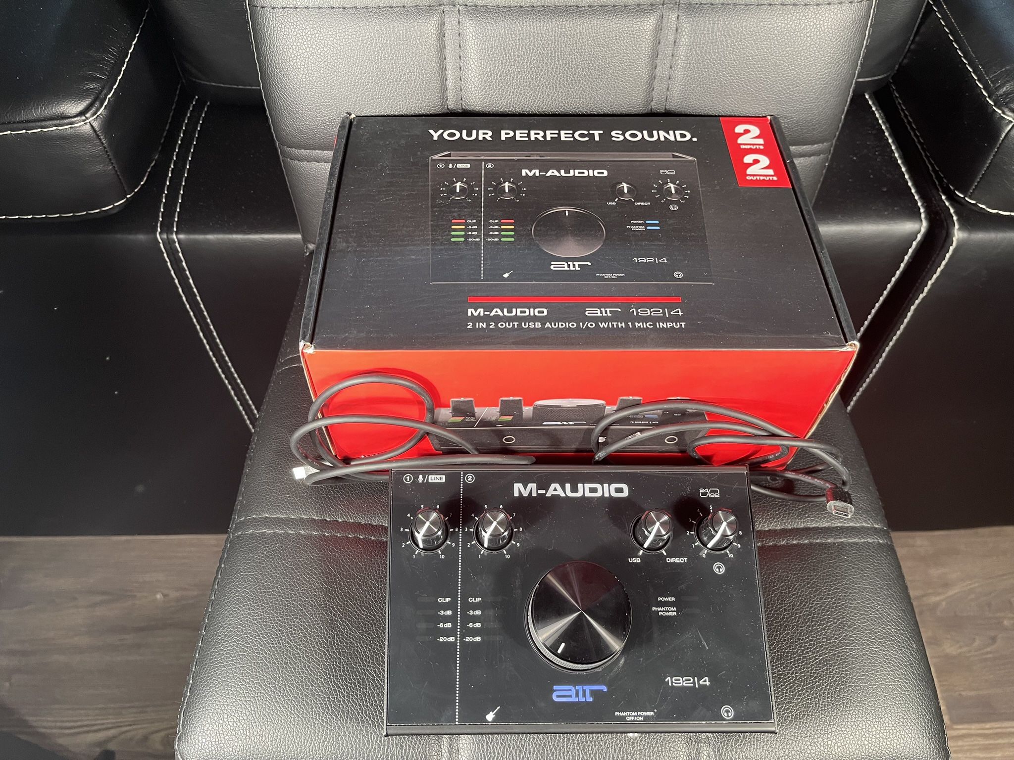 🛑 M-AUDIO, 2 AIR 192x4 Audio Interface with USB C for Recording, Podcasting, Streaming with Studio