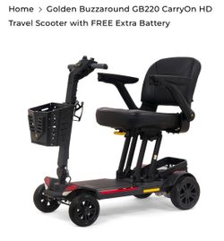 Golden Scooter model GB220A CarryOn for travel use