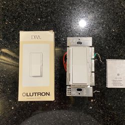 Lutron DIVA DV-603P 3-Way Preset Dimmer 600W Large Paddle Switch White