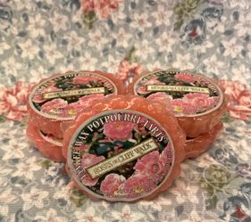 Yankee Candle wax tarts melts Roses of Cliff Walk lot of 5 retired discontinued