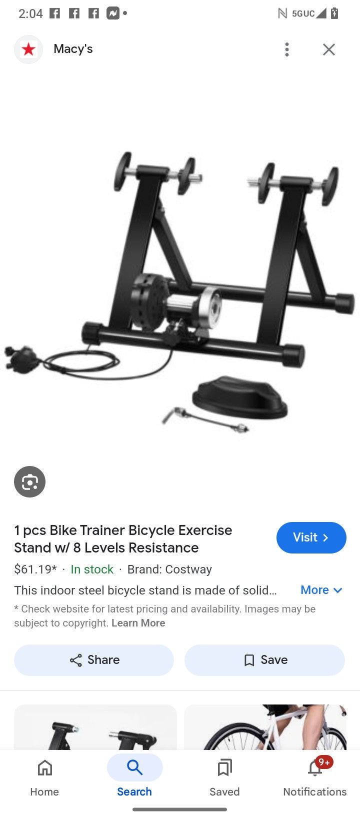 1 PC Bike Trainer Bicycle Exercise Stand $55