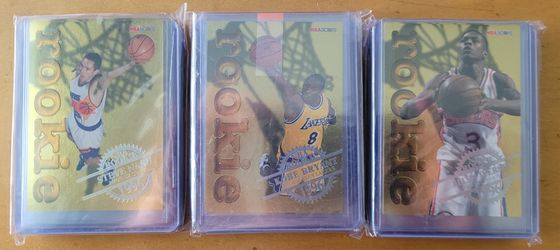 1996 NBA Hoops, Gold Rookie, complete 30 card set, includes Kobe Bryant rookie
