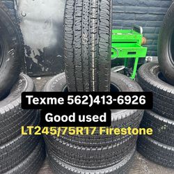 Set of four used LT245/75 R17 Firestone $3i