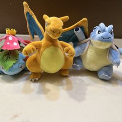 New Pokemon Kanto Starters And Lapras Plushies Bundle