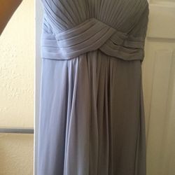 Gorgeous Grey Chiffon Sweetheart line Maxi Dress