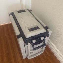 Portable Rolling Cooler with Integrated Chair