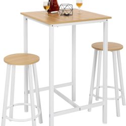 Bar Table + Stools Set