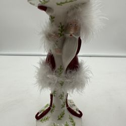 2003 DEPT 56, Patience Brewster, KRINKLES Peeking Santa Candle Holder 10”