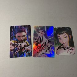 K pop demon hunters signed McDonald’s cards and vinyl card Arden Cho (rumi) rei Ami (Zoey)
