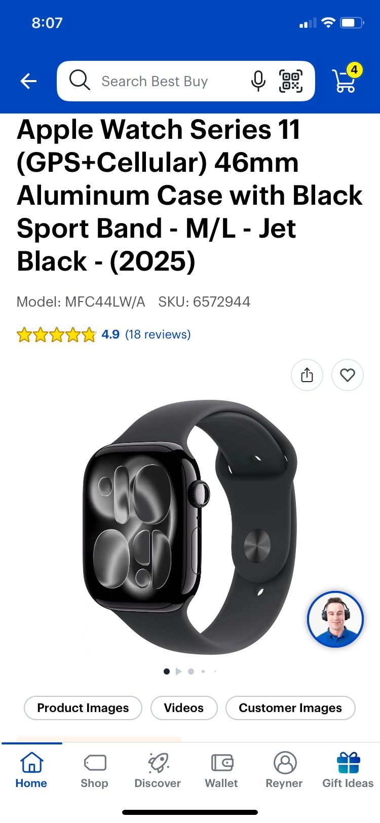 Apple Watch Series 11 46mm Jet Black 