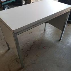 Desk with formica top and metal bottom 