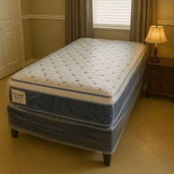 Twin Size Mattress 14” Inches Pillow Top Deluxe Available In All Size New From Factory Delivery Available