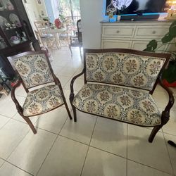 Antique Settee And Chair