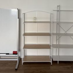 Bookshelves n 2 side white board
