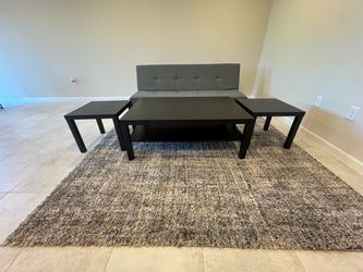 Black Coffee Table with Two Side Tables (couch not included)