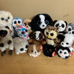 Large collection of 15 Ty Beanie Boos 