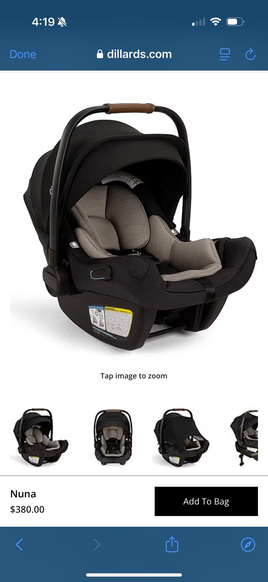 Nuna Pipa Aire Car Seat
