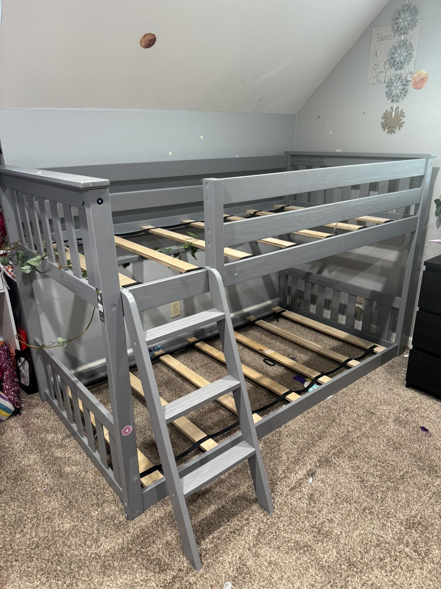 Gray Twin Bunk Bed