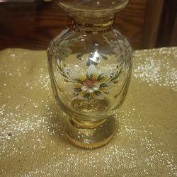 Vintage Bohemian Small Decorative 5 Inch Vase For Sale.
