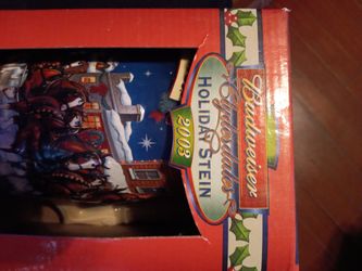 2003 Budweiser Clydedales Holiday Stein 