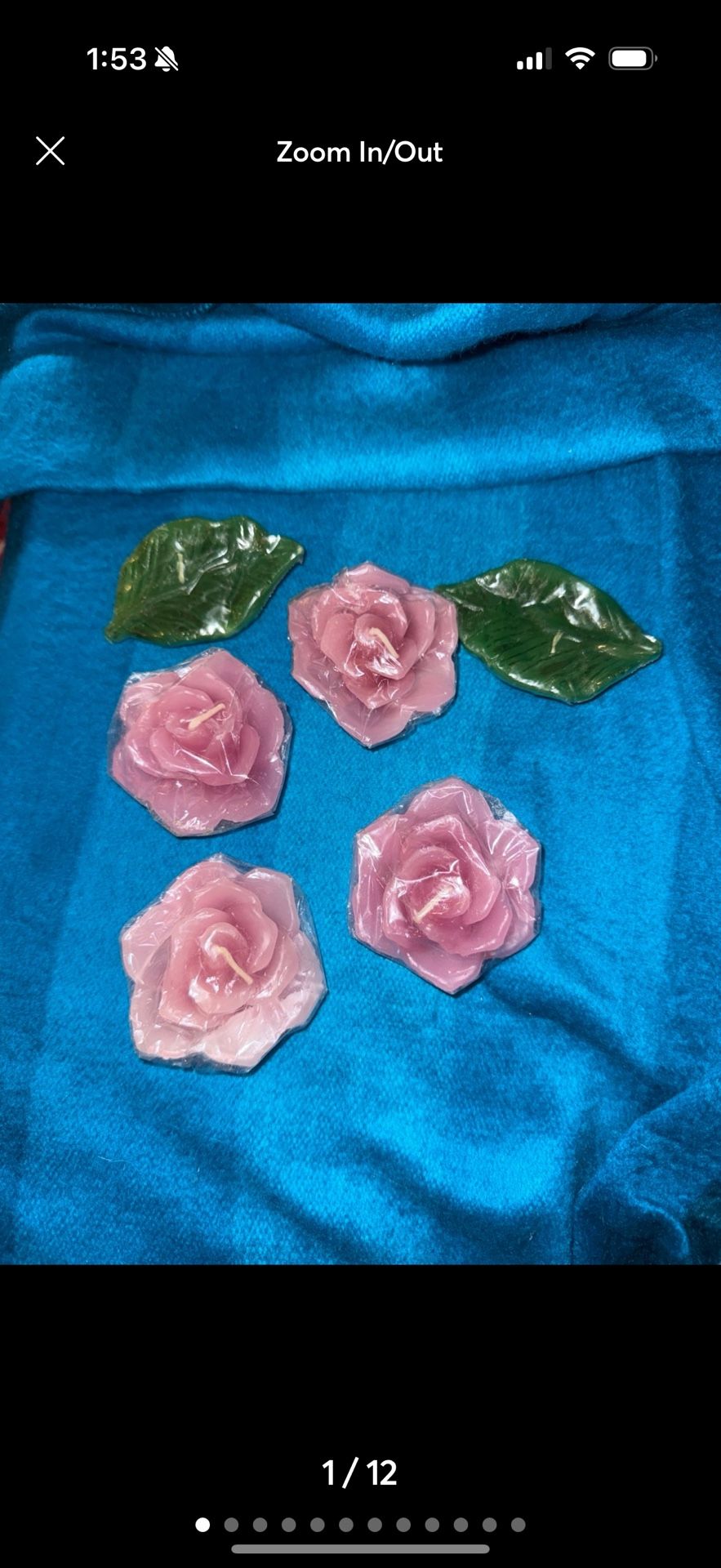 rose flower leaf candles 