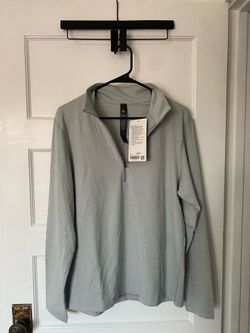 Lululemon Soft Jersey Half Zip Size: Medium Color: Light Grey