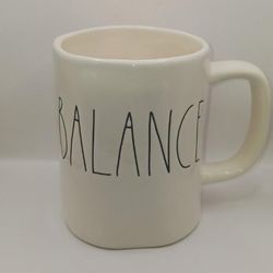 Rae Dunn Artisan Collection by Magenta "Balance" Mug, chip on bottom
