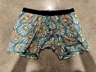 Men's Boxer Briefs Smiley Daisy Print Size XL