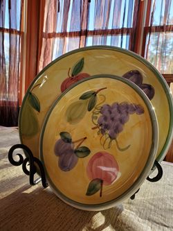 Caleca Frutta Handmade Italian Display Dinner Plate- Set of 2