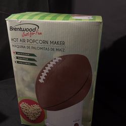 Brentwood Football Hot Air Popcorn Maker with Recipes No Oil  8 cups in 2 minute