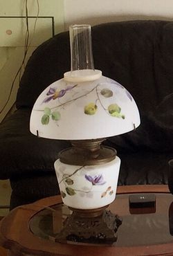Italian hand painting antique electric lamp